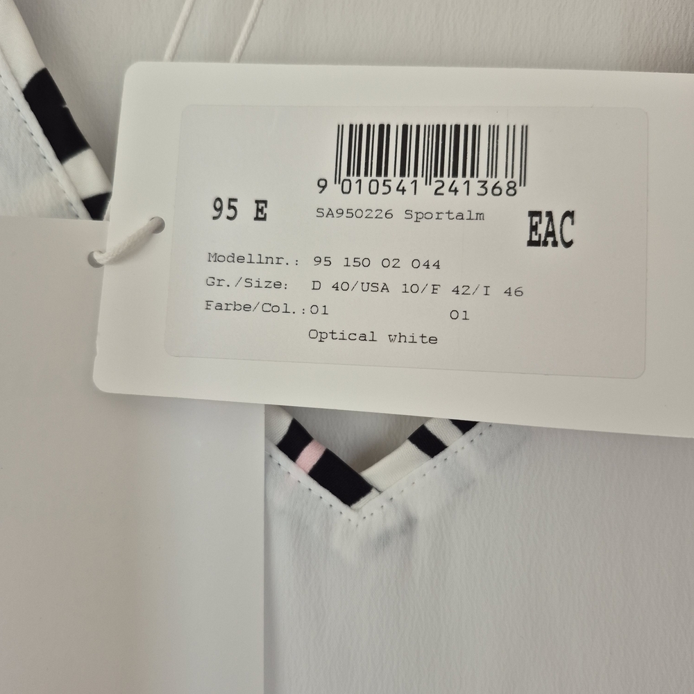 Sportalm White V-neck Multilayer Tunic Blouse NEW - Picture 9 of 11